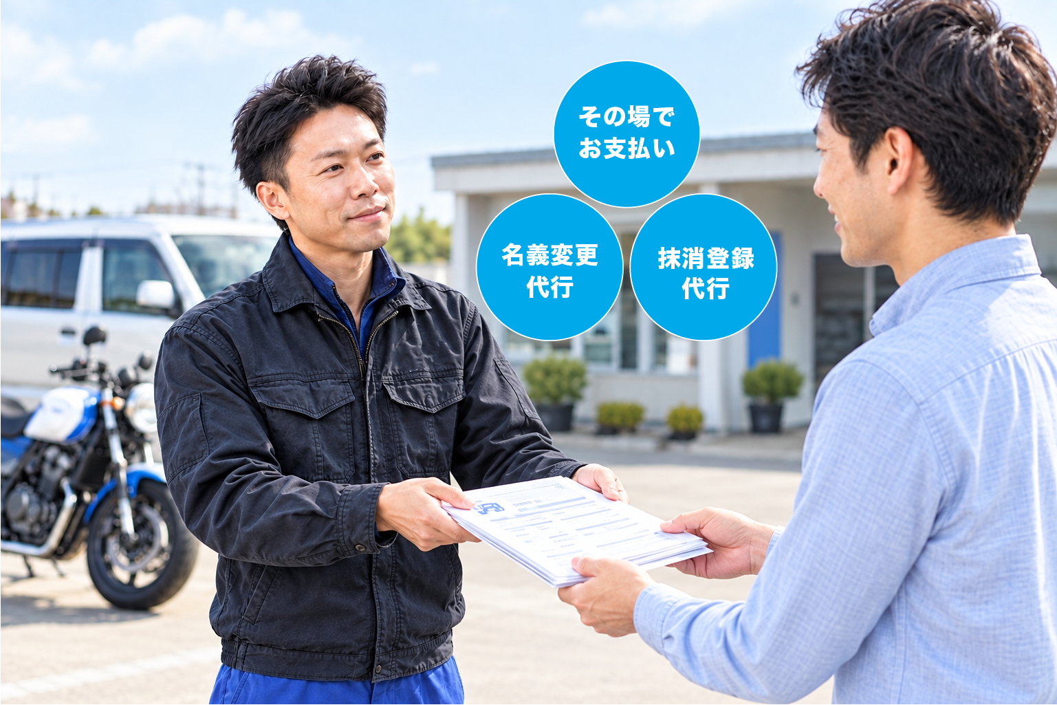 名義変更や廃車手続きの書類対応